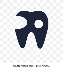 Cavity transparent icon. Cavity symbol design from Dentist collection. Simple element vector illustration on transparent background.