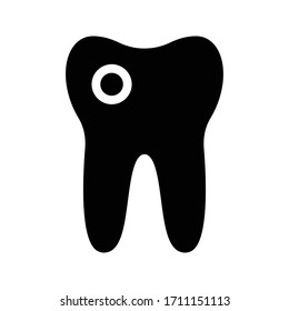 icono plano de glifo vectorial cavidad 