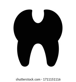 icono plano de glifo vectorial cavidad 