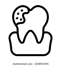 Cavity Vector Line Icon Design