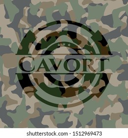 Cavort on camouflage texture. Vector Illustration. Detailed.