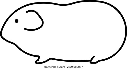 cavy Guinea pig Guinea animal wild Outline