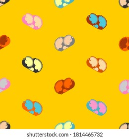 Cavy pattern seamless. guinea pig background. Baby fabric texture