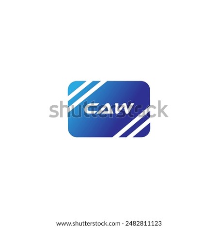 CAW, Abstract initial monogram letter alphabet logo design. An eye-catching and stylish letter CAW initial logo design that showcases simplicity at its finest.