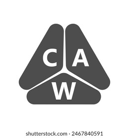 CAW letter logo design on white background. Creative  modern CAW letter logo design. Vector design.
Letters CAW, CAW logo  vector template. 