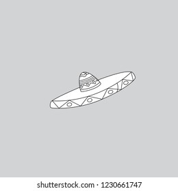 cawboy hat vector,coloring book