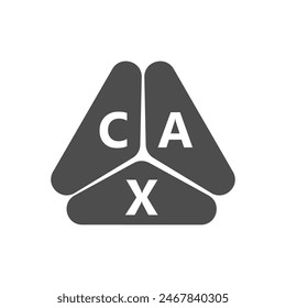 CAX letter logo design on white background. Creative  modern CAX letter logo design. Vector design.
Letters CAX, CAX logo  vector template.