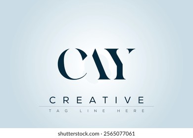CAY abstract letter logo design. This logo is designed by three abstract letters.