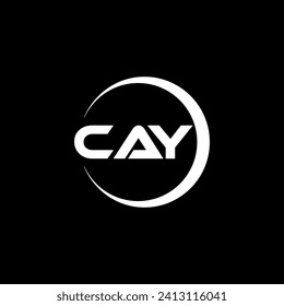 Diseño de logotipo de carta CAY, inspiración para una identidad única. Elegancia moderna y diseño creativo. Marca tu éxito con el impresionante logotipo.