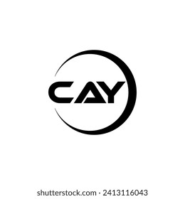 Diseño de logotipo de carta CAY, inspiración para una identidad única. Elegancia moderna y diseño creativo. Marca tu éxito con el impresionante logotipo.