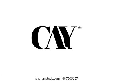 CAY Logo Branding Letter. Vector graphic design. Useful as app icon, alphabet combination, clip-art, and etc.