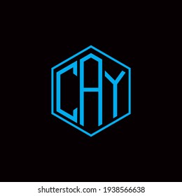 Diseño del icono de la letra de polígono CAY en fondo NEGRO.Letra creativa CAY - C A Y diseño del logotipo.
Diseño del logotipo de polígono con las iniciales CAY.