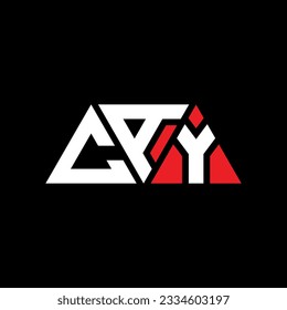 Diseño del logotipo de la letra del triángulo CAY con forma de triángulo. Monograma de diseño del logotipo del triángulo CAY. Plantilla de logotipo vectorial de triángulo CAY con color rojo. Logo triangular CAY Diseño sencillo, elegante y lujoso.