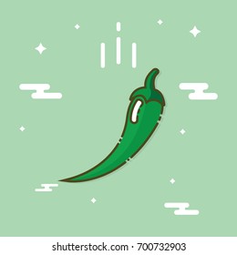 Cayenne icon in flat design