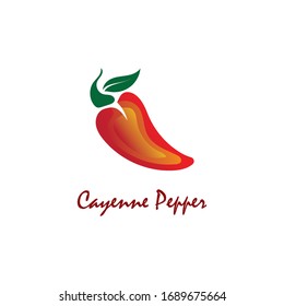 Cayenne Pepper logo creative inspiration vector design 