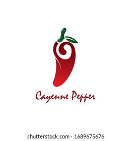Cayenne Pepper logo creative inspiration vector design 