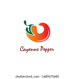 Cayenne Pepper logo creative inspiration vector design 