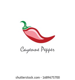 Cayenne Pepper logo creative inspiration vector design 