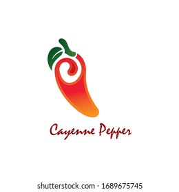 Cayenne Pepper logo creative inspiration vector design 