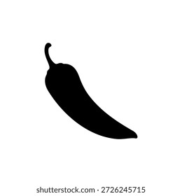 Cayenne pepper silhouette vector flat illustration design.