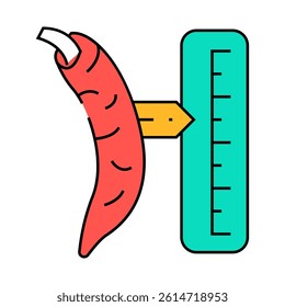 cayenne pepper spice scale line icon vector. cayenne pepper spice scale sign. isolated symbol illustration