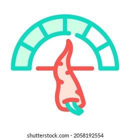cayenne pepper spicy scale color icon vector. cayenne pepper spicy scale sign. isolated symbol illustration