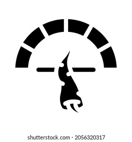cayenne pepper spicy scale glyph icon vector. cayenne pepper spicy scale sign. isolated contour symbol black illustration
