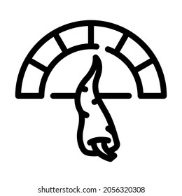 cayenne pepper spicy scale line icon vector. cayenne pepper spicy scale sign. isolated contour symbol black illustration