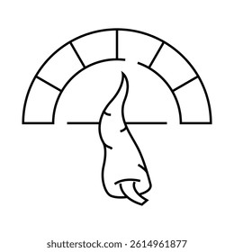 cayenne pepper spicy scale line icon vector. cayenne pepper spicy scale sign. isolated contour symbol black illustration