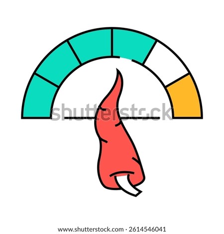 cayenne pepper spicy scale line icon vector. cayenne pepper spicy scale sign. isolated symbol illustration