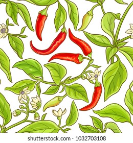 Cayenne Pepper Vector Pattern