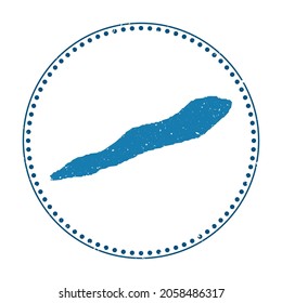 Cayman Brac sticker. Travel rubber stamp with map of island, vector illustration. Can be used as insignia, logotype, label, sticker or badge of the Cayman Brac.