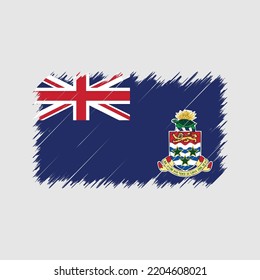 Cayman flag brush strokes painted 