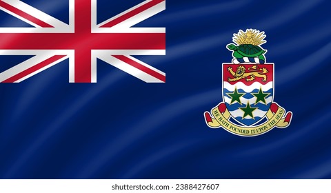 Cayman Island flag waving. Background. Vector