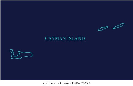 Cayman Island Map Background Vector eps10