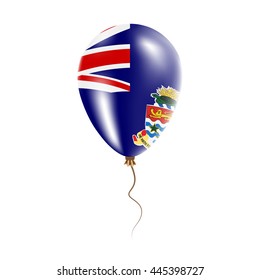 Cayman Islands balloon with flag. Bright Air Balloon in the Country National Colors. Country Flag Rubber Balloon. Vector Illustration.