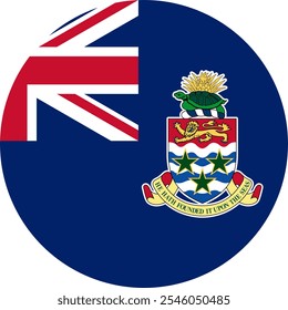 Cayman Islands Circle Flag, Circle Flag of the Cayman Islands, Vector Images