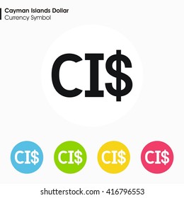 Cayman Islands Dollar sign icon.Money symbol. Vector illustration.
