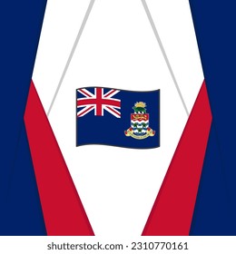 Plantilla de diseño de fondo de resumen de la bandera de las Islas Caimán. Cartel del Día de la Independencia de las Islas Caimán en medios sociales. Antecedentes en las Islas Caimán