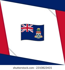 Plantilla de diseño de fondo de resumen de la bandera de las Islas Caimán. Cartel del Día de la Independencia de las Islas Caimán en medios sociales. Día de la Independencia de las Islas Caimán