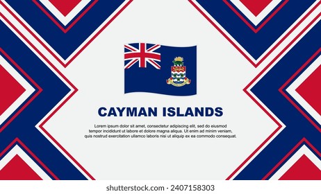 Cayman Islands Flag Abstract Background Design Template. Cayman Islands Independence Day Banner Wallpaper Vector Illustration. Cayman Islands Vector