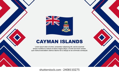 Cayman Islands Flag Abstract Background Design Template. Cayman Islands Independence Day Banner Wallpaper Vector Illustration. Cayman Islands Background