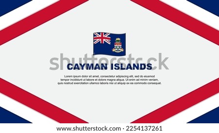 Cayman Islands Flag Abstract Background Design Template. Cayman Islands Independence Day Banner Cartoon Vector Illustration. Cayman Islands Template