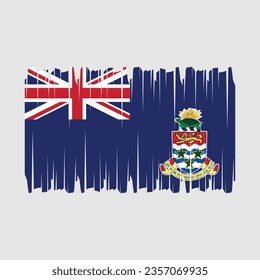 Bandera de las Islas Caimán con vector de pinceladas Ilustración