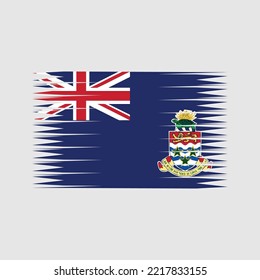 Cayman Islands Flag Brush Strokes Painted