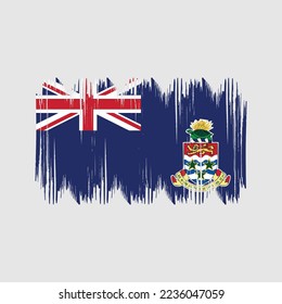 Ilustración de vectores de pincel de bandera de las Islas Caimán