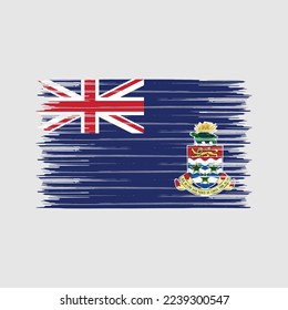 Ilustración de vectores de pincel de bandera de las Islas Caimán