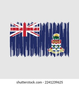 Cayman Islands Flag Brush Vector Design