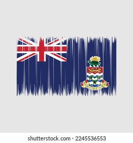 Ilustración de vectores de pincel de bandera de las Islas Caimán