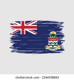 Cayman Islands Flag Brush Vector Illustration